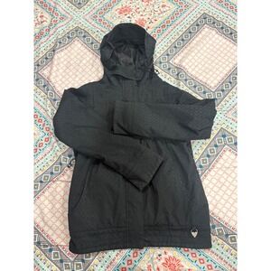 Roxy Black Insulated Snowboard Ski Jacket Hooded Waterproof 5K Womens Small